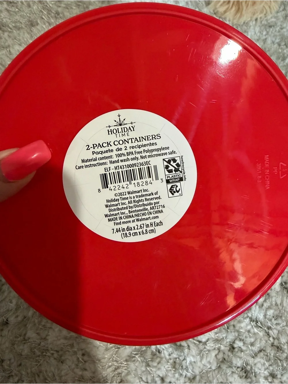 Holiday Red Elf Cookie Tin